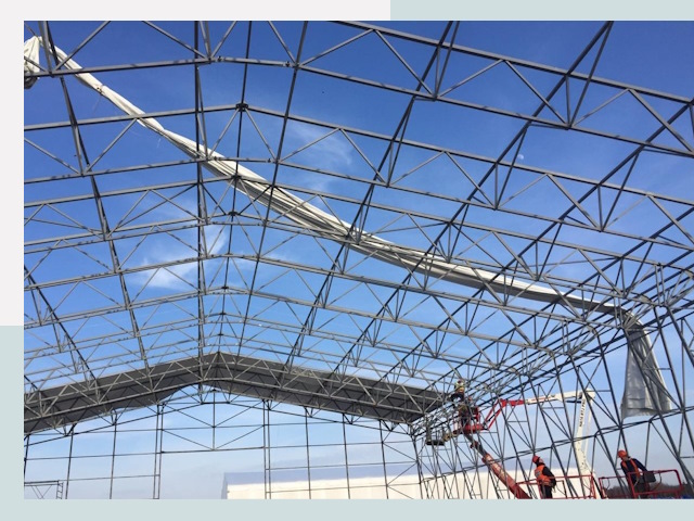 Шатровые ангары от 608 руб. в Топках и Кемеровской области